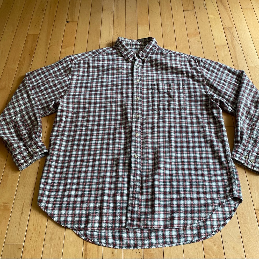 Vintage Old Navy Festive Plaid Flannel size XL